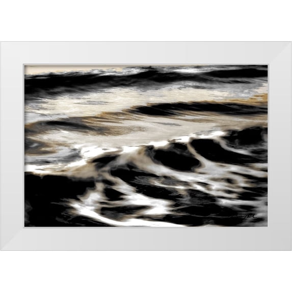Hausenflock, Alan 24x17 White Modern Wood Framed Museum Art Print Titled - Stormy Waves