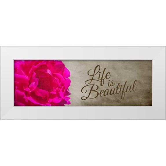Hausenflock, Alan 32x13 White Modern Wood Framed Museum Art Print Titled - Life is Beautiful