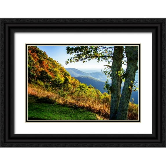 Hausenflock, Alan 32x23 Black Ornate Wood Framed with Double Matting Museum Art Print Titled - Approaching Autumn I