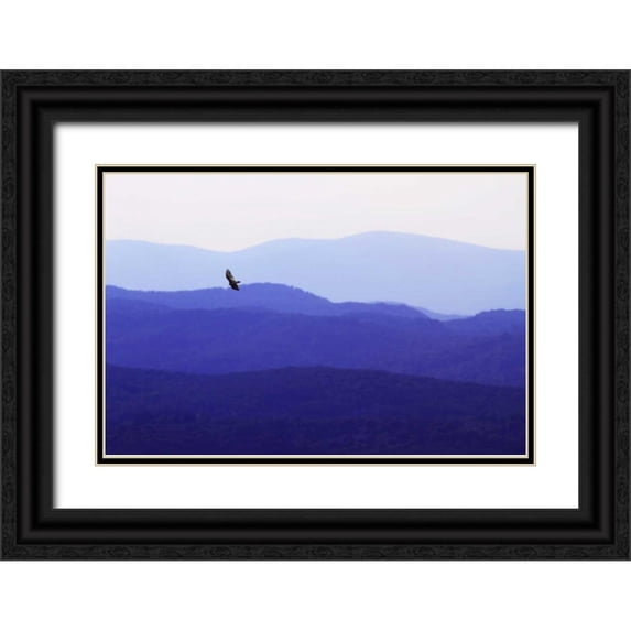 Hausenflock, Alan 32x23 Black Ornate Wood Framed with Double Matting Museum Art Print Titled - Blue Ridge II