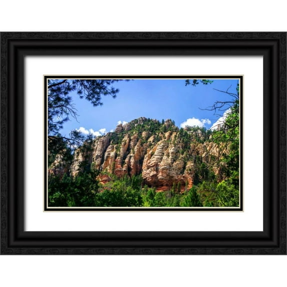 Hausenflock, Alan 32x23 Black Ornate Wood Framed with Double Matting Museum Art Print Titled - Sedona Skies III
