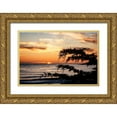thumbnail image 1 of Hausenflock, Alan 32x23 Gold Ornate Wood Framed with Double Matting Museum Art Print Titled - Sunset on Carmel Bay, 1 of 4