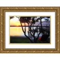 thumbnail image 1 of Hausenflock, Alan 32x23 Gold Ornate Wood Framed with Double Matting Museum Art Print Titled - Sunset on Shinn Creek II, 1 of 4