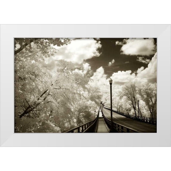 Hausenflock, Alan 32x23 White Modern Wood Framed Museum Art Print Titled - Boulevard Bridge II