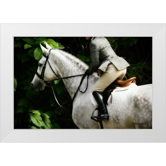 Hausenflock, Alan 32x23 White Modern Wood Framed Museum Art Print Titled - Dressage II