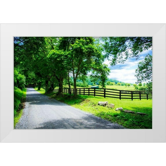 Hausenflock, Alan 32x23 White Modern Wood Framed Museum Art Print Titled - The Road Home