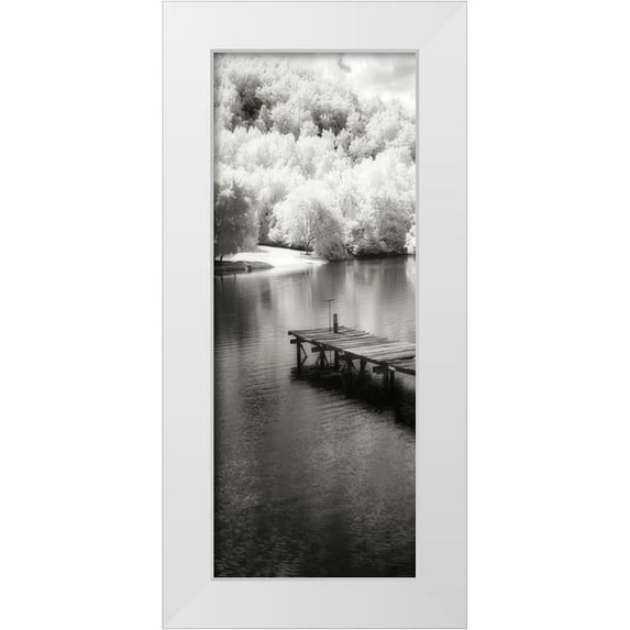 Hausenflock, Alan 8x14 White Modern Wood Framed Museum Art Print Titled - Mint Springs Lake Panel II