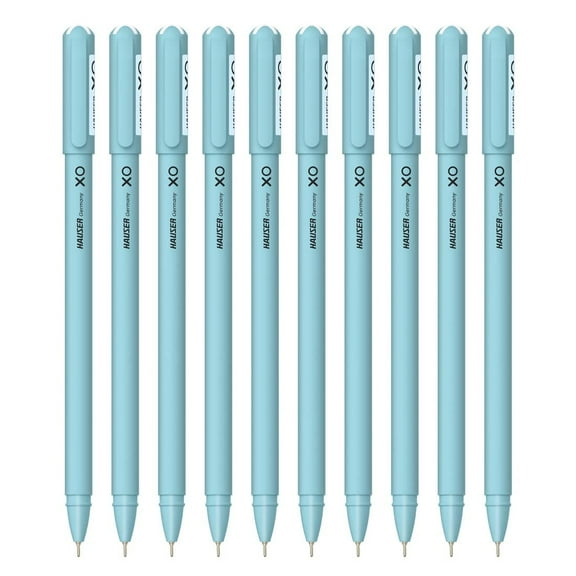 Hauser XO 0.7mm Blue Ink Pens, Pack of 10