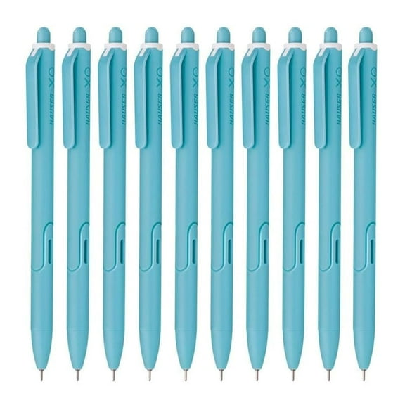 Flair Plastic Ballpoint Pens with Sleek Design, Matt Finish, and Blue Ink, 10 Count