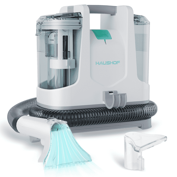 HAUSHOF Commercial Portable Spot Cleaner for Carpet and Upholstery, Carpet Cleaner Machine, Pet Stain Remover, Car and Auto Detailer, Powerful Suction with Spot & Stain Cleaner