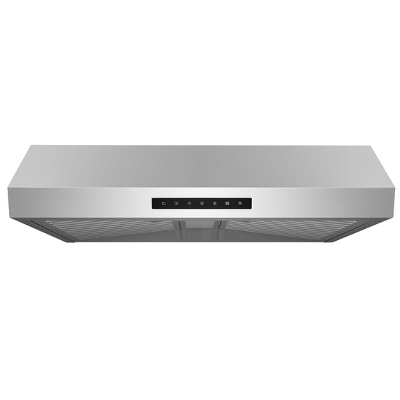 Hauslane | 30" UC-PS60 Under Cabinet Range Hood | Stainless Steel | Delay Auto-Shut Off | Bright LED | 3 Speed Settings | Professional Suction