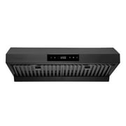Hauslane/Chef Series 30-Inch PS18 Under Cabinet Range Hood, Black Stainless Steel/Pro Performance/Contemporary Design, Touch Screen, Dishwasher Safe Baffle Filters, Led Lamps, 3-Way Venting