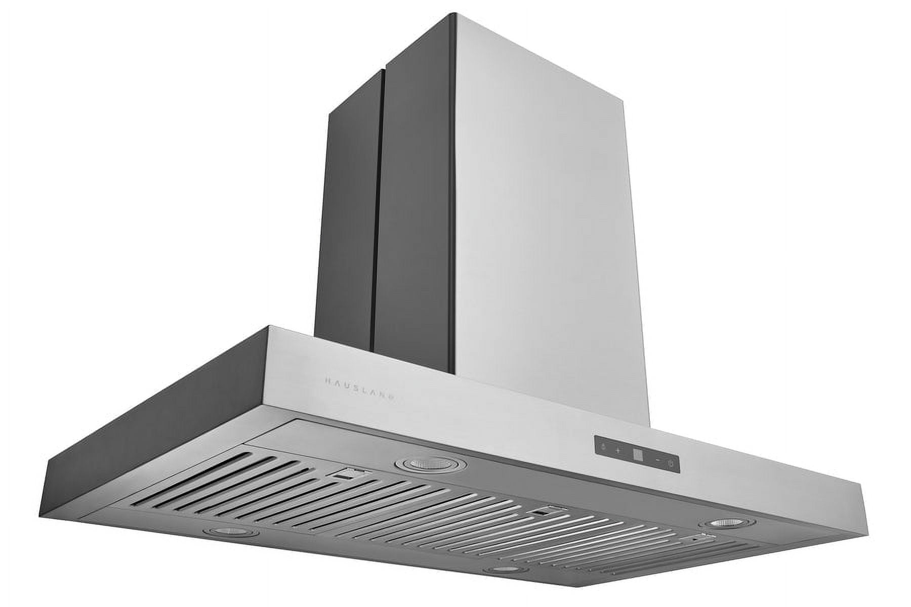 30" Stainless Steel Convertible Island Range Hood with Charcoal Filter