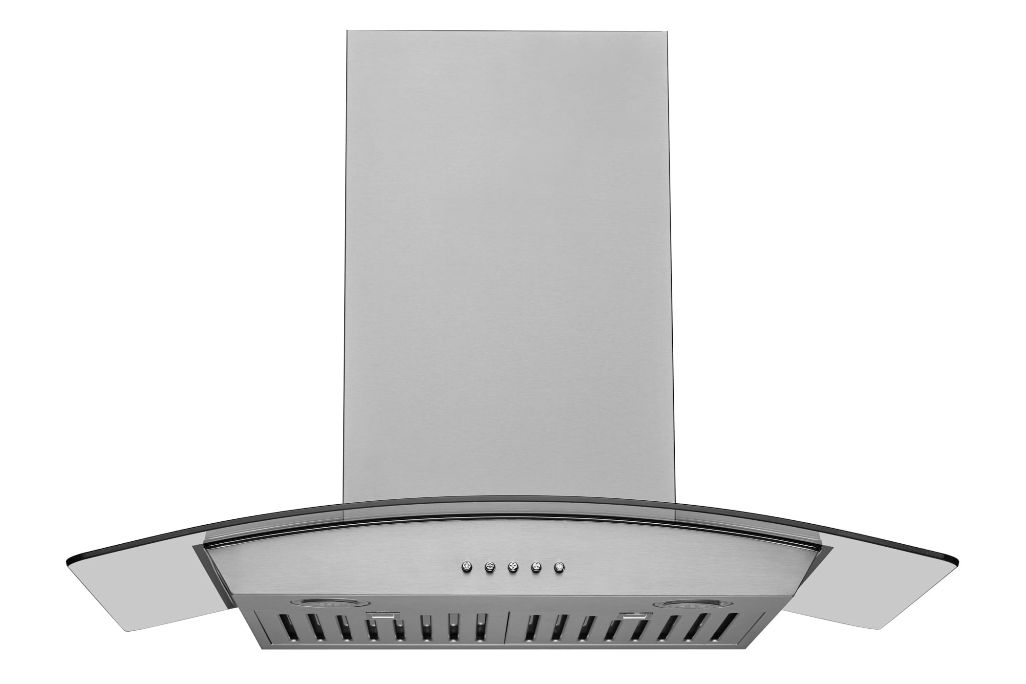 Hauslane | Chef Series Range Hood 30" WM-630 Wall Mount Range Hood | European Style with Stainless Steel and Tempered Glass | 3 Speed, LED Lamps | Ducted or Ventless