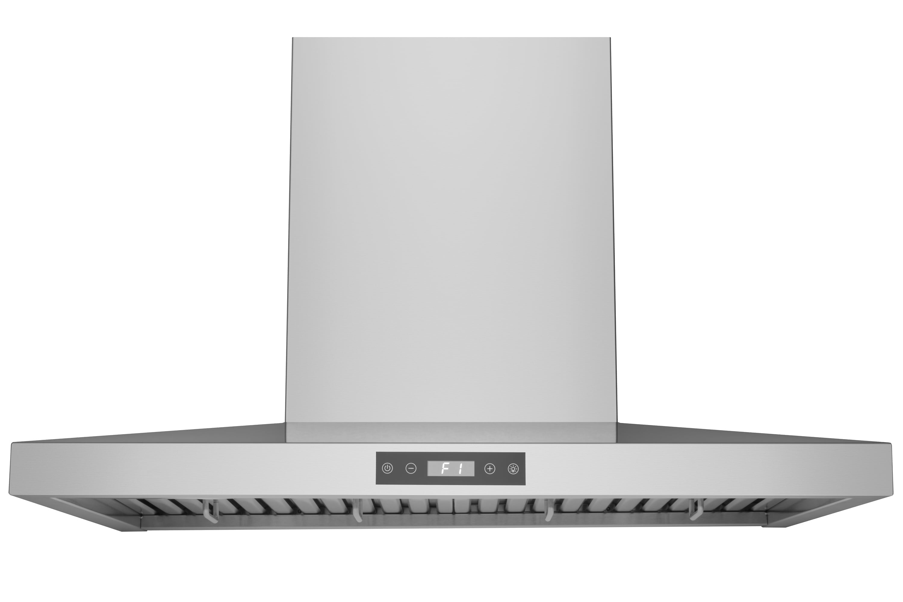 Hauslane WM-540 30” Wall Mount Range Hood Contemporary Stainless Steel Low Noise, Full-Size Handles, Baffle Filters, LED Lamps | 120V