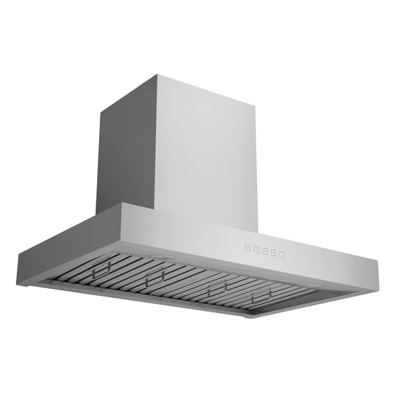 Hauslane | Contemporary 30” WM-730 Wall Mount Range Hood | Low Noise Performance | Contemporary Design, Turbo Model, Full-Size Handles, Professional-Grade Baffle Filters, LED Lamps, Stainless Steel