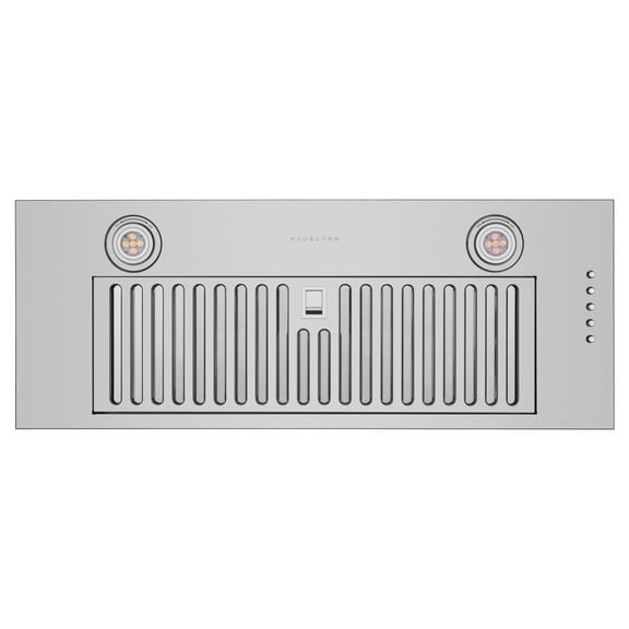 Hauslane IN-R100 36-in Convertible Under Cabinet Range Hood Insert Stainless Steel with Ventilation Filters and Lights