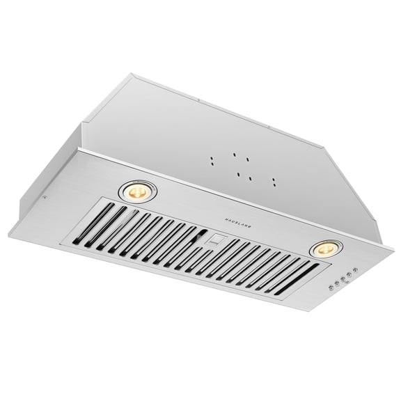 Hauslane IN-R100 36-in Convertible Under Cabinet Range Hood Insert Stainless Steel with Ventilation Filters and Lights