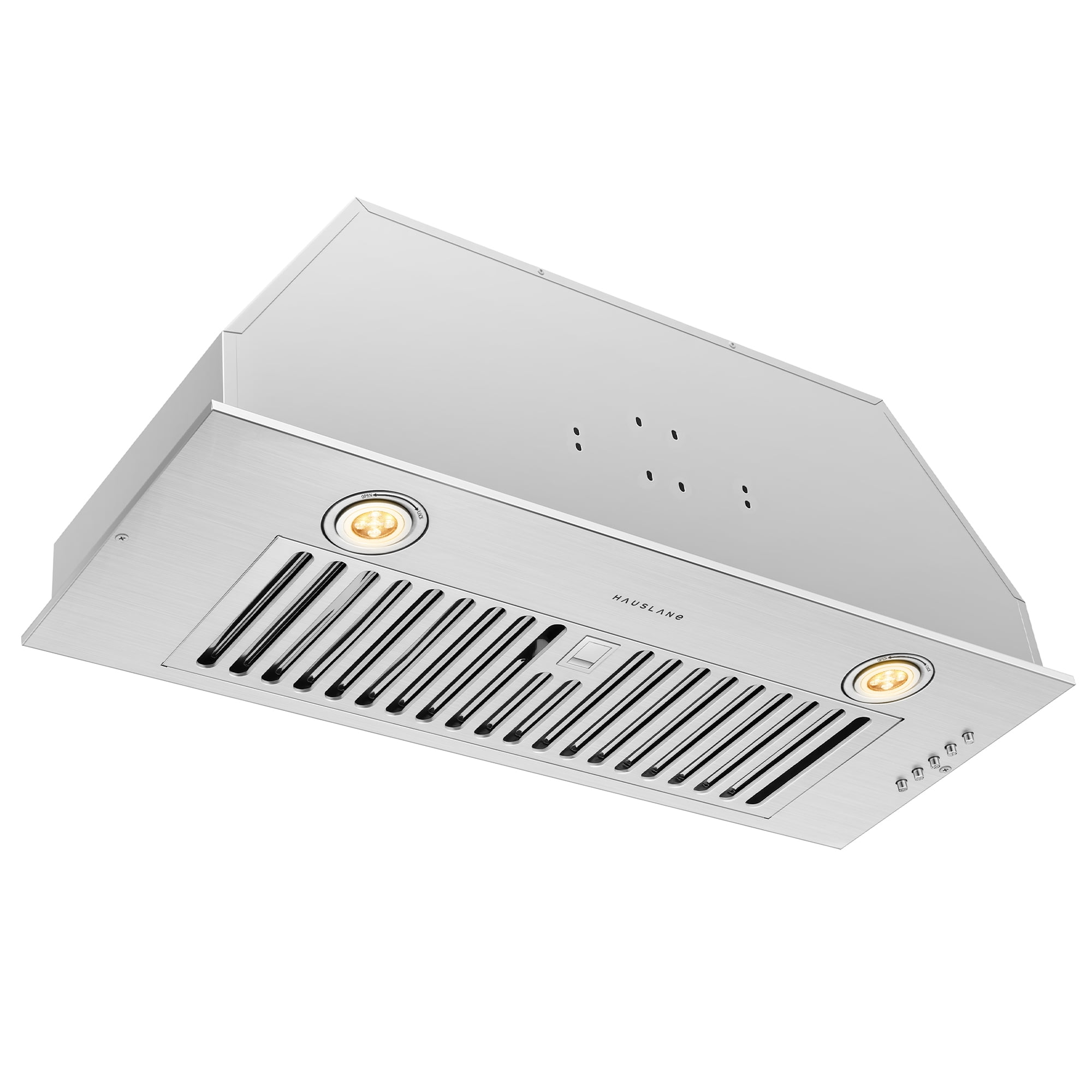 Hauslane IN-R100 36-in Convertible Under Cabinet Range Hood Insert Stainless Steel with Ventilation Filters and Lights