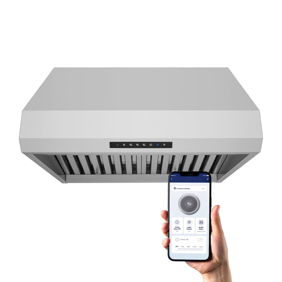 Hauslane | PRO Series PRO500 30" | Versitile Under Cabinet or Wall Mounted Range Hood | with Smart App Control and LED in Stainles Steel