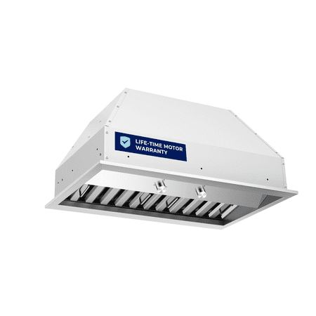 Hauslane IN-R200 30 in. Pro-Style Built-In Range Hood, Low Noise, Professional-Grade Baffle Filters, LED Lamps, Stainless Steel