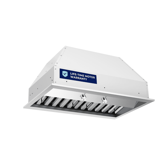 Hauslane IN-R200 30 in. Pro-Style Built-In Range Hood, Low Noise, Professional-Grade Baffle Filters, LED Lamps, Stainless Steel