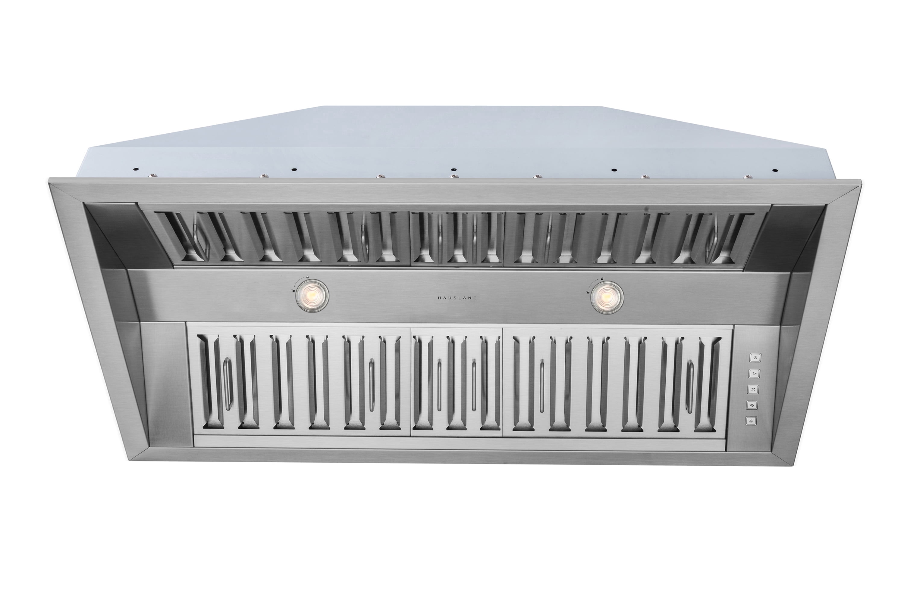 Hauslane | Pro-Style 40” IN-R300 Built-In Range Hood, 21” Deep | Low Noise Performance | Contemporary Design, Full-Size Handles, Professional-Grade Baffle Filters & Grease Tray, LED