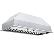 Hauslane | Pro-Style 42  IN-R200 Built-In Range Hood, 18  Deep | Low Noise Performance | Contemporary Design, Full-Size Handles, Professional-Grade Baffle Filters & Grease Tray, LED