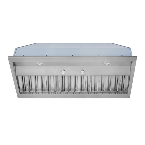 Hauslane | Pro-Style 42” IN-R200 Built-In Range Hood, 18” Deep | Low Noise Performance | Contemporary Design, Full-Size Handles, Professional-Grade Baffle Filters & Grease Tray, LED
