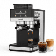 Hausmojo M5520 Espresso Machine with Grinder & Milk Frother , 20 Bar Semi-Automatic Cappuccino Latte Maker for Home