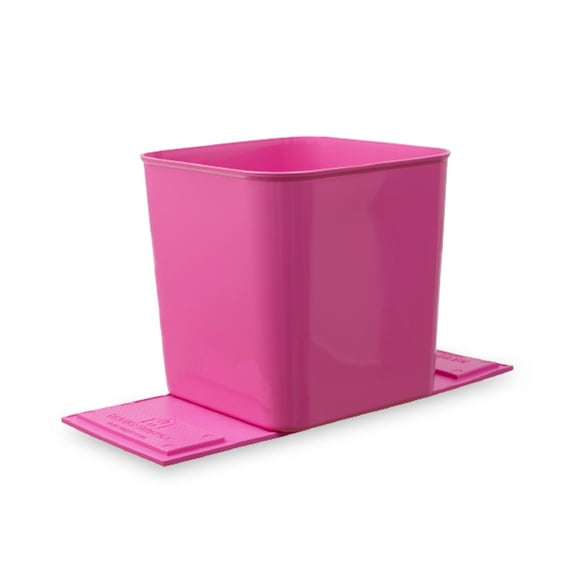 Haussimple Car Trash Can Garbage Bin Waterproof Auto Wastebasket Pink- High 7.5", Length 7.5"