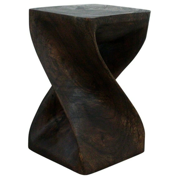Haussmann® Original Wood Twist Stool 10 X 10 X 16 In High Mocha Oil