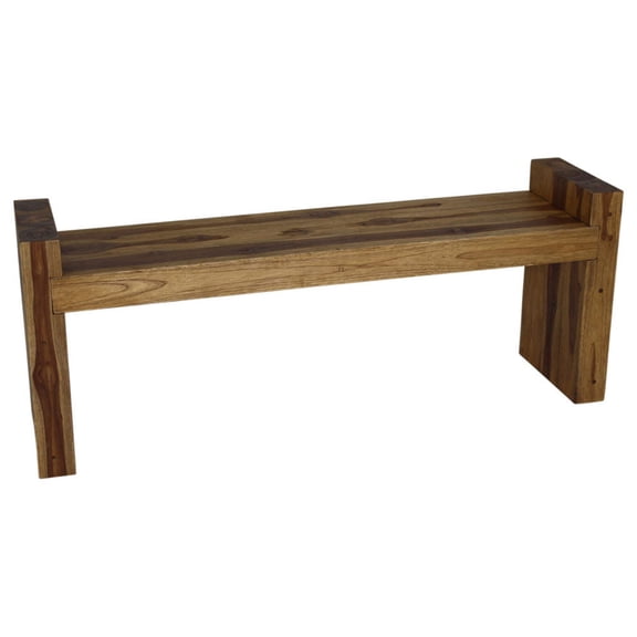 Haussmann Teak Block Bench 48 x 12 x 19 inch High KD Oak Oil
