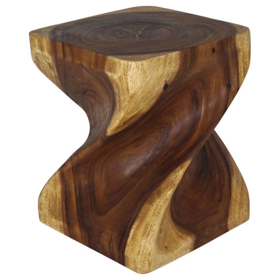 Haussmann Wood Big Twist Coffee Table 16 in SQ x 20 in High Oak Oil