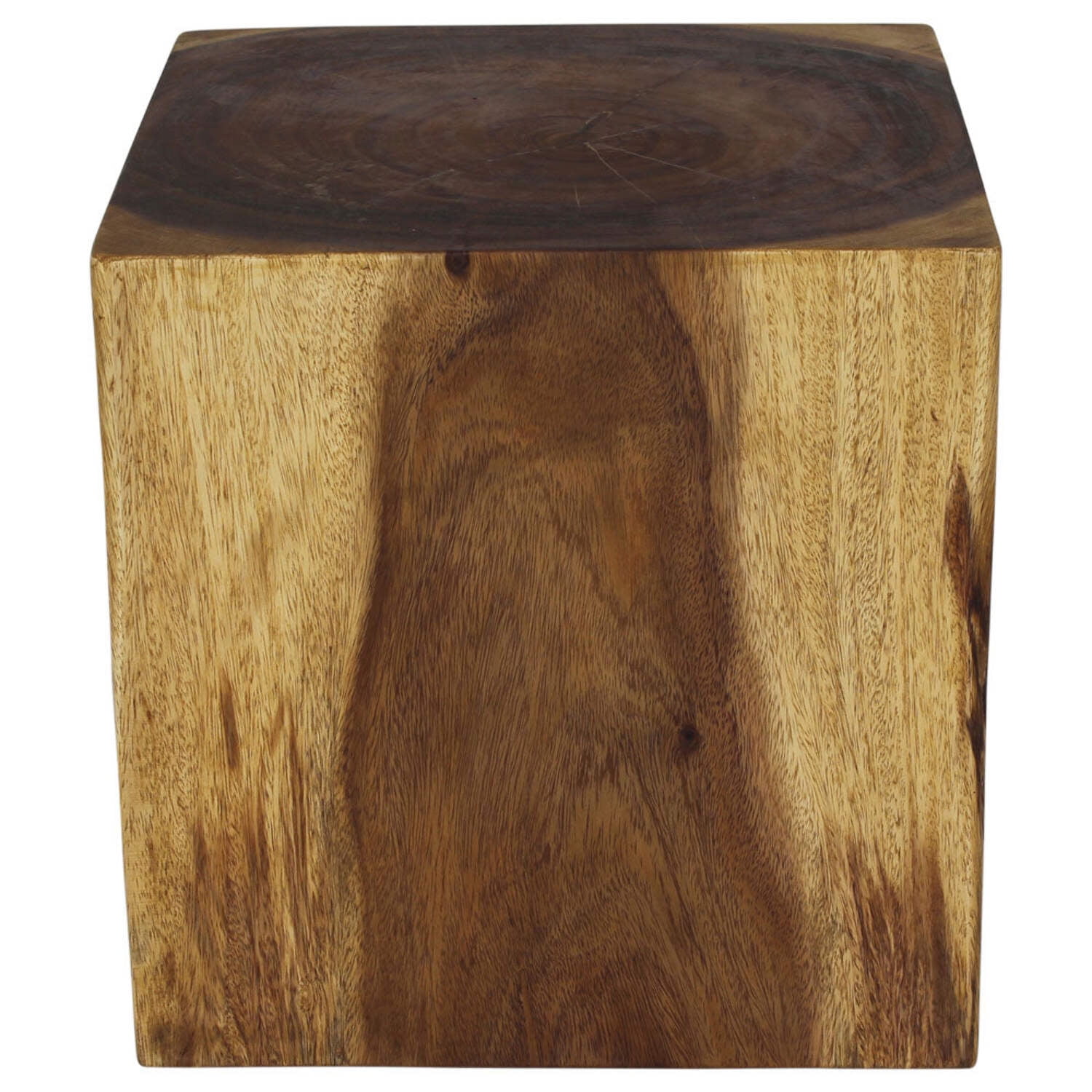 Artisan Crafted Eco-Friendly Oak Wood Cube Coffee Table