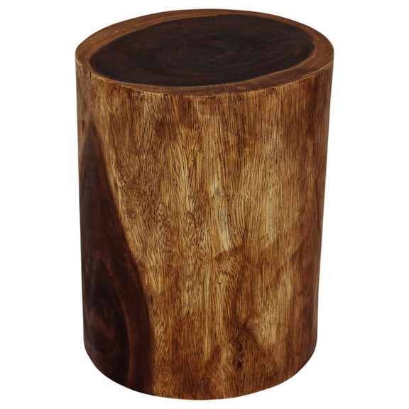 Haussmann Wood Stump Stool or Stand 11-14 in DIA x 18 in H Walnut Oil