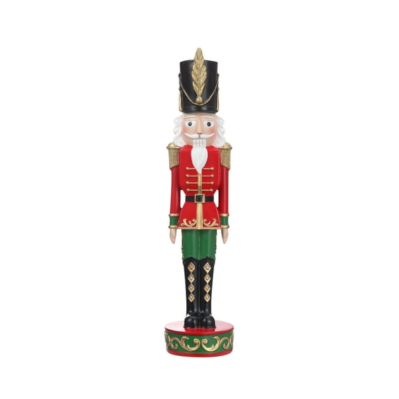 Haute Decor 12.75 Inch Classic Red and Green Decorative Christmas Nutcracker