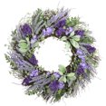 thumbnail image 1 of Haute Decor 24 Inch Mixed Lavender/Larkspur Wreath, 1 of 4