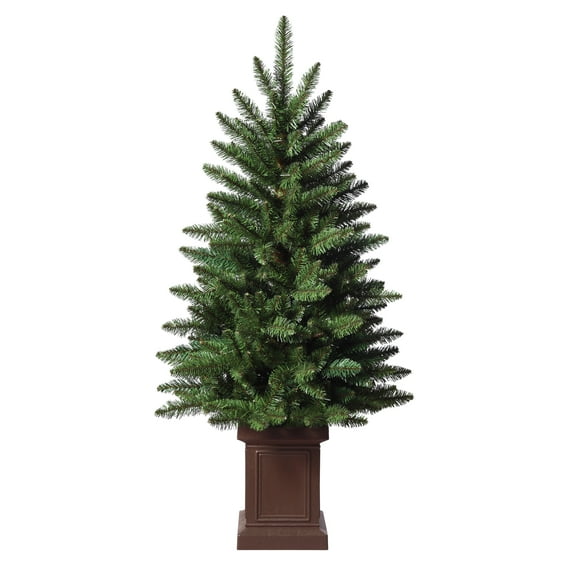 Haute Decor 3.5 Foot Berkley Fir Tree, Unlit in Brown Pot