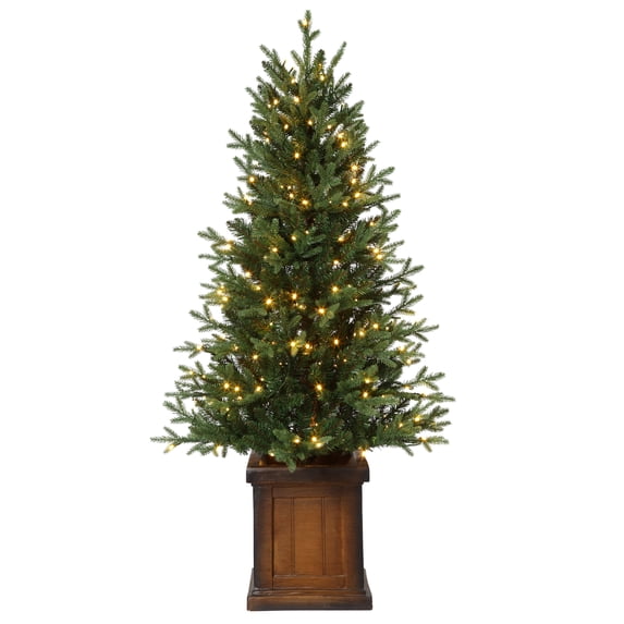 Haute Decor 4.5 Foot New Haven Fraser Fir Pre-Lit Potted Tree
