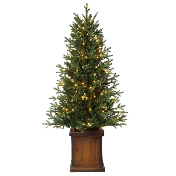 Haute Decor 4.5 Foot New Haven Fraser Fir Pre-Lit Potted Tree