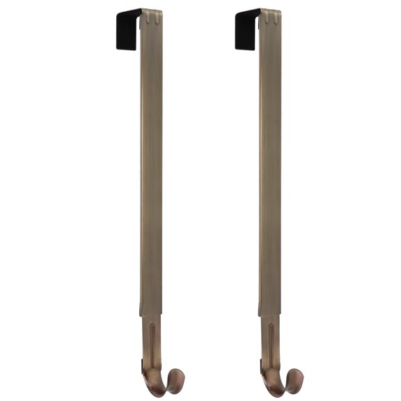 Haute Decor Adapt Adjustable Length Wreath Hanger - 2 Pack Antique Brass
