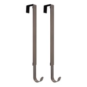 Haute Decor Adapt  Adjustable Length Wreath Hanger - 2 Pack - Brushed Nickel