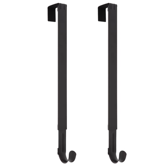 Haute Decor Adapt Adjustable Length Wreath Hanger - 2 Pack - Matte Black