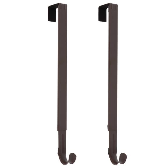 Haute Decor Adapt Adjustable Length Wreath Hanger - 2 Pack - Matte Brown