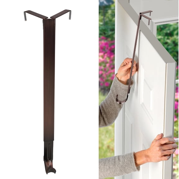 Haute Decor Adapt Adjustable Wreath Hanger, Top & Length Adjustable Version - Oil-Rubbed Bronze