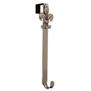 Haute Decor Adjustable Extended Wreath Hanger with Removable Fleur-de-lis Icon, Oil-Rubbed Bronze