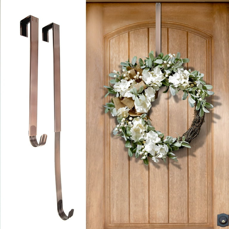 Haute Decor Adjustable Metal Wreath Hanger Oil Rubbed Bronze