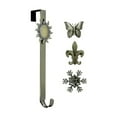 thumbnail image 1 of Haute Decor Adjustable Metal Wreath Hanger with Sun Icon and More, Brass, 1 of 8