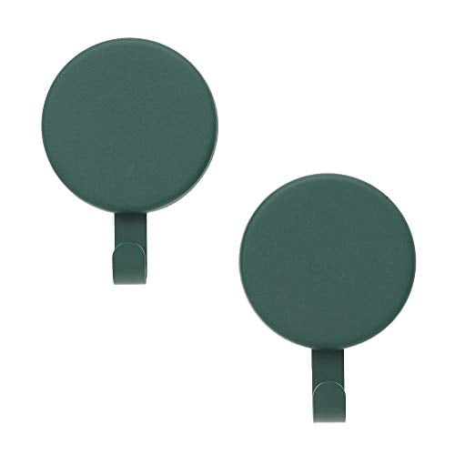 Haute Decor Attract Magnetic Wreath Hanger (Green) - Set of 2 Magnets - for 2 Metal Doors/Surfaces or 1 Single-Pane Glass Door or Window - Holds up to 10lbs.